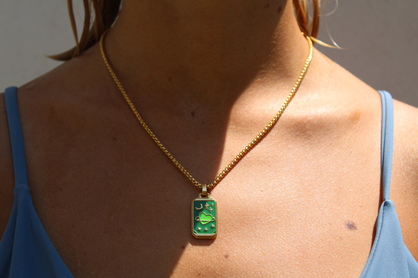 collana tarocco green heart