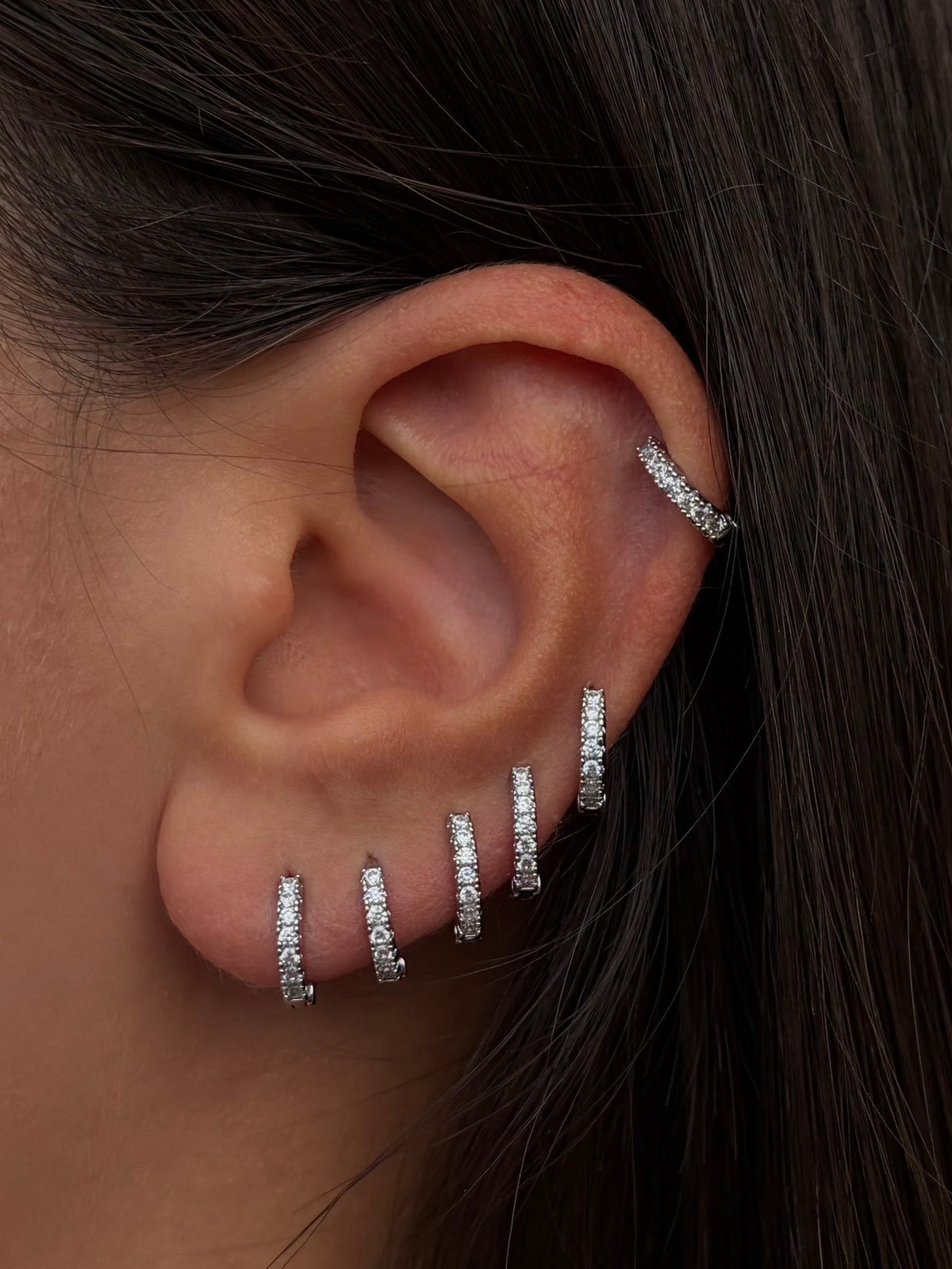 Set mini hoops brillantinati