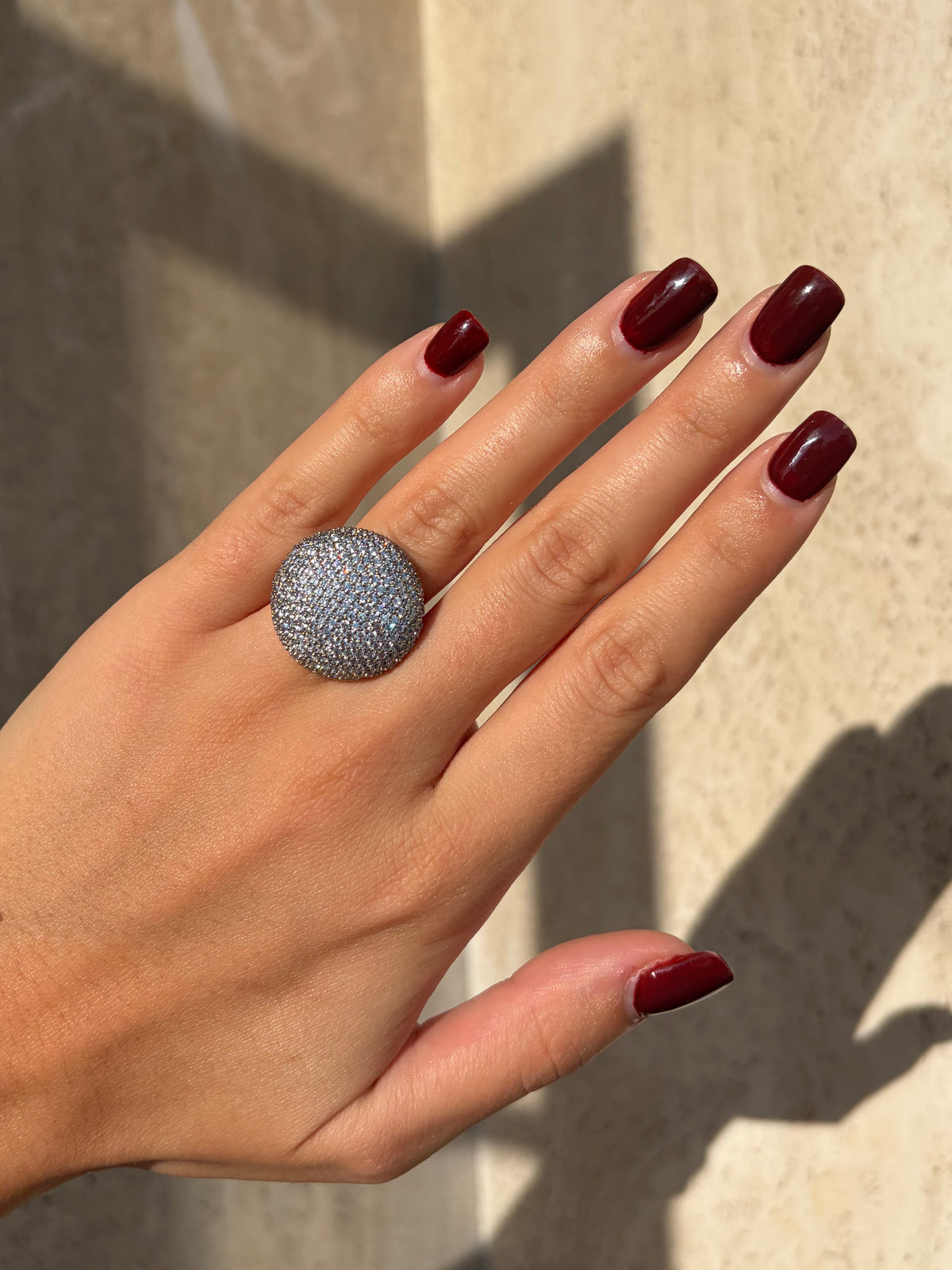 Anello circle brillantinato