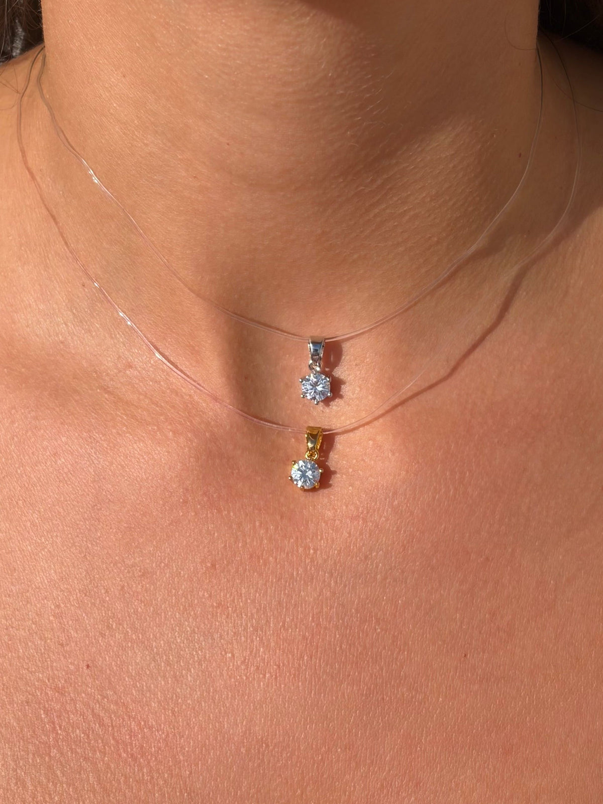 Collana puntoluce trasparente