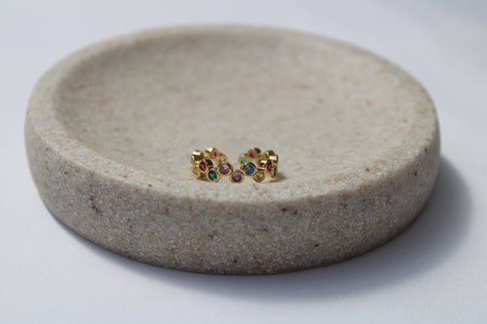 anello gocce di zirconi