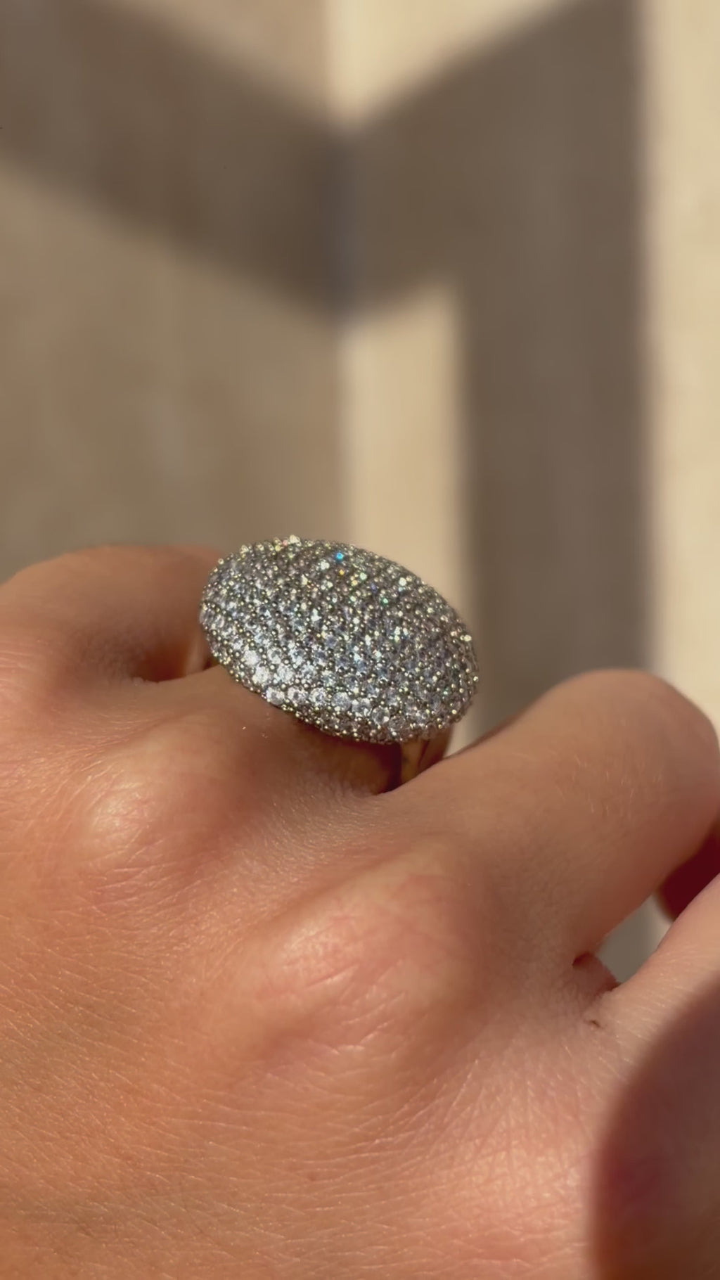 Anello circle brillantinato