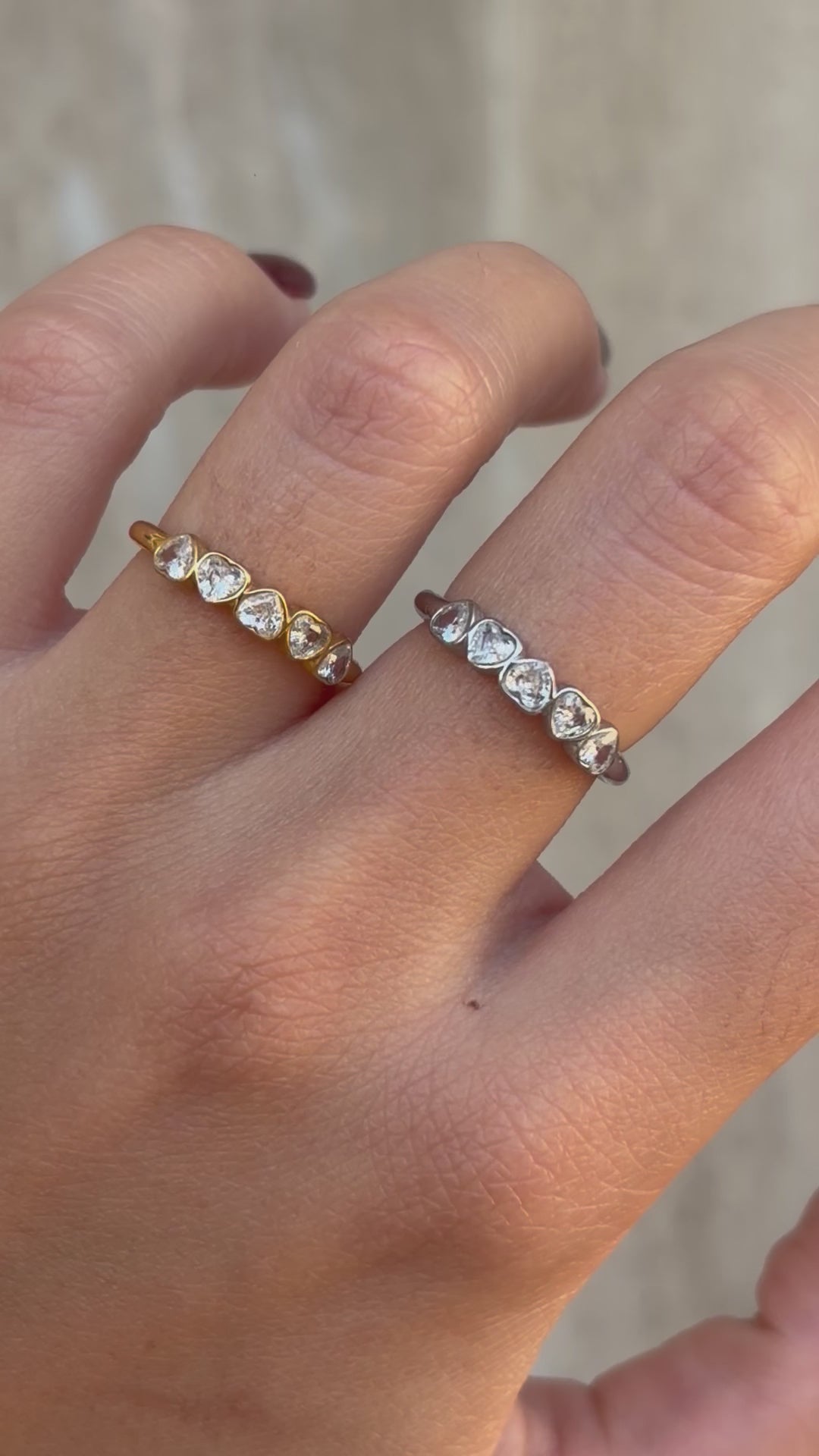 Anello Cuori mini