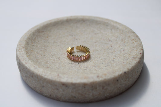 anello zirconi rosa