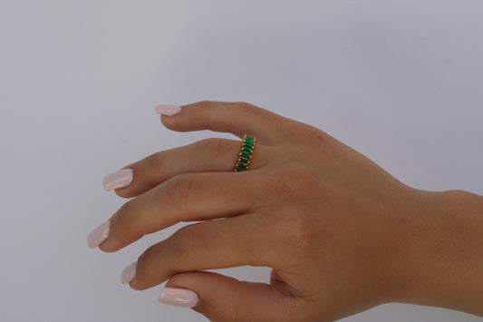 anello zircone verde
